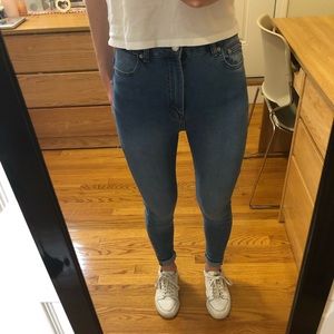 High Waisted Skinny Jeans from Bershka